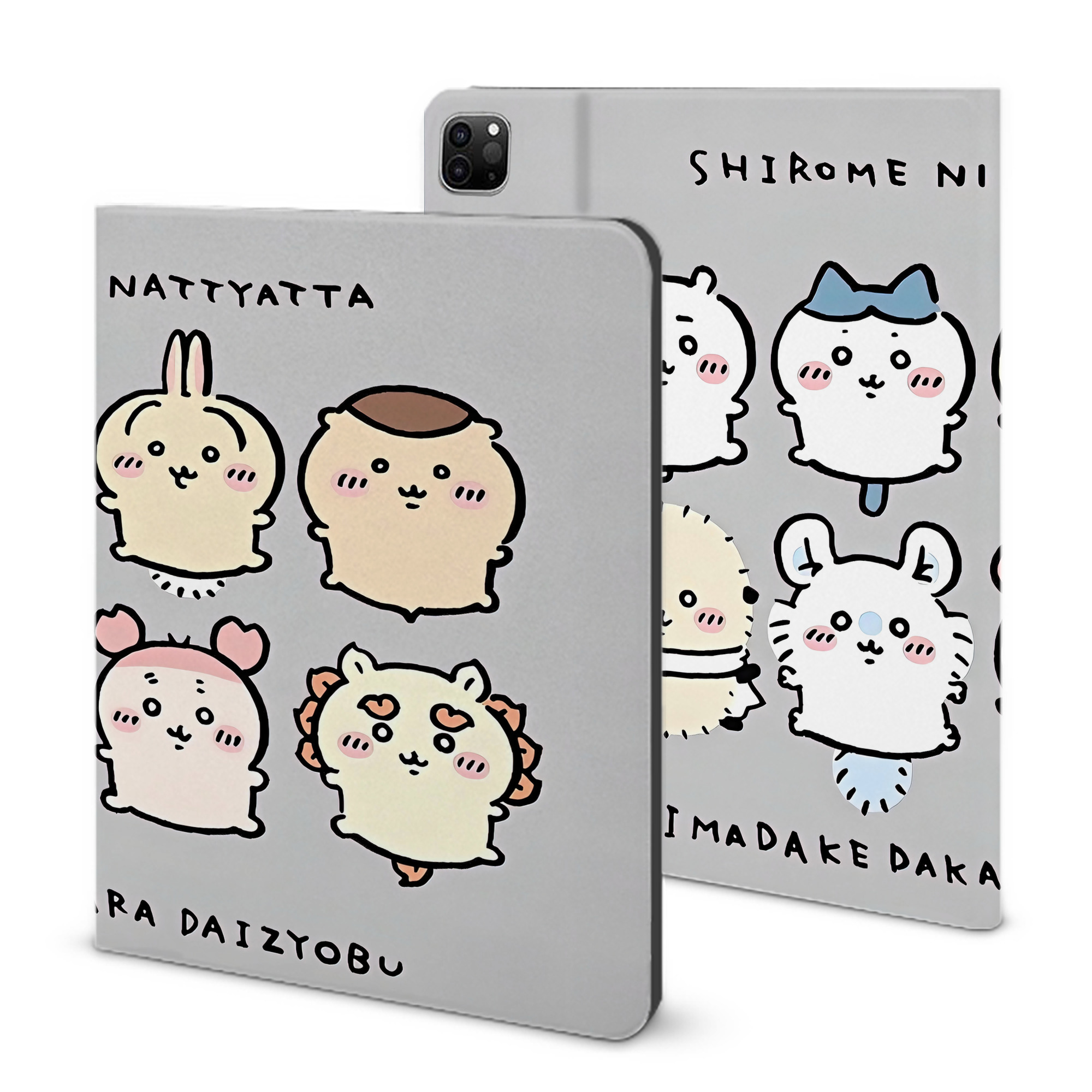 （画像用） ちいかわ Chii-kawa IPad ケース ブック型 PUレザー TPU 耐衝撃 軽量 薄型 ペン収納なし 全面保護 IPad 各モデル対応